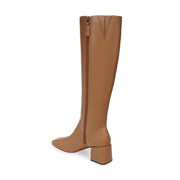 NWT Vince Kendra Knee High Lambskin Leather Heeled Boots in Tan 5.5 - Picture 5 of 9